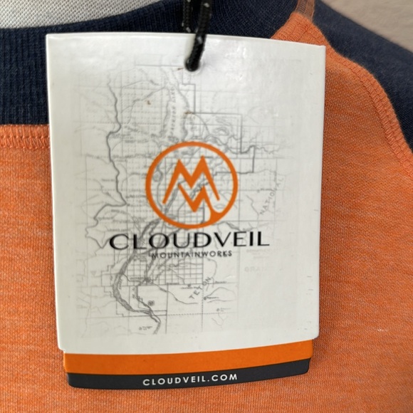 Cloudveil LONG SLEEVE RAGLAN - Senna Heather/Navy Heather - Picture 9 of 11